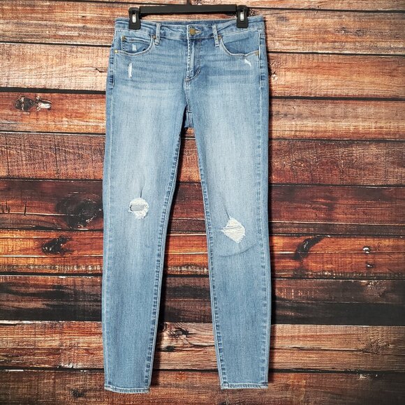 Articles of Society 28 Sarah Distressed Skinny Jeans Blue Balsam Denim - Picture 6 of 11